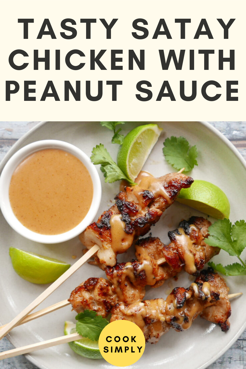 Sauce aux cacahuètes et poulet satay - Cook Simply