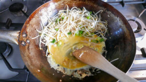scambling egg for pad Thai - Cook Simply