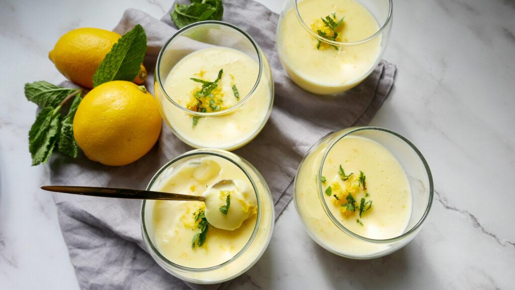 lemon posset with mint - Cook Simply