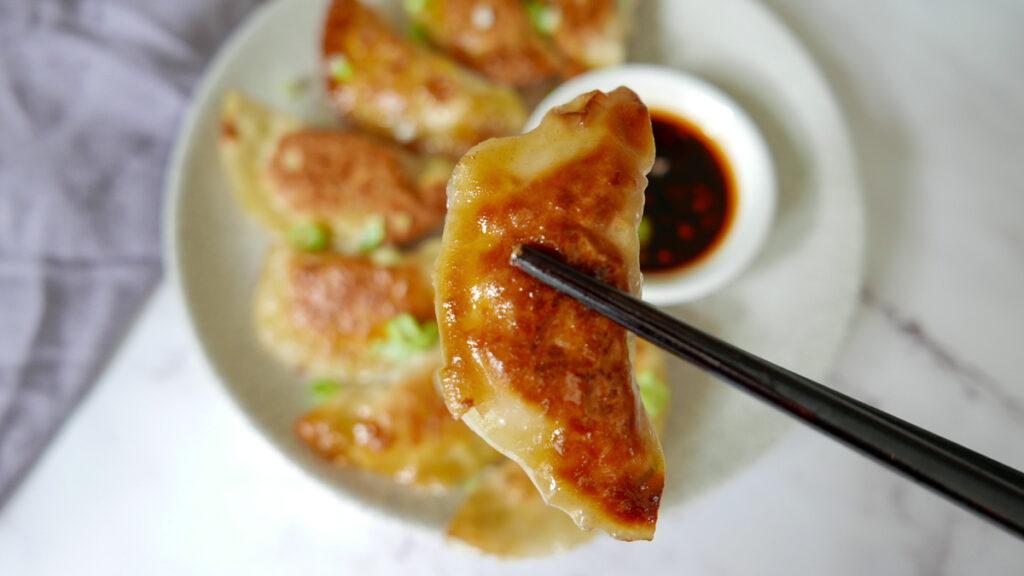 Chinese chicken dumplings with dipping sauce - Cook Simply