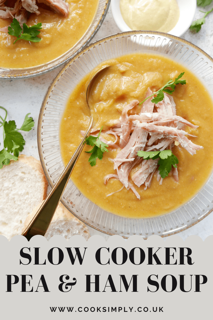 Ingrédients pour la soupe lente aux pois et au jambon - Cook Simply