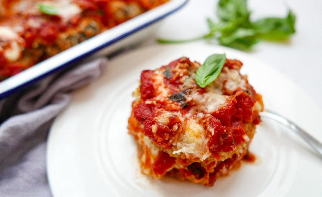 aubergine parmigiana recipe with basil - Cook Simply