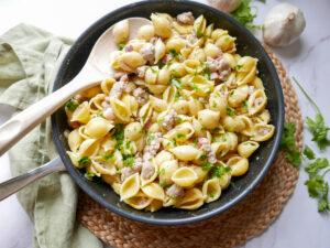 One pan creamy sausage pasta - Cook Simply