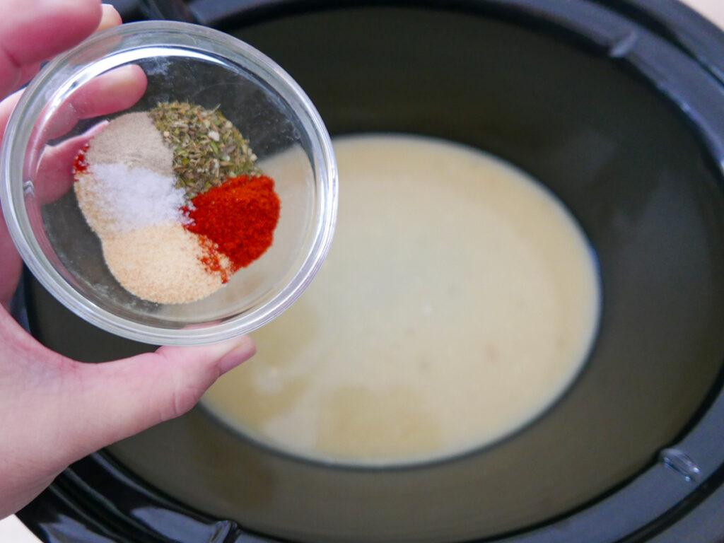 Adding herbs and aromatics to slow cooker - Cook Simply