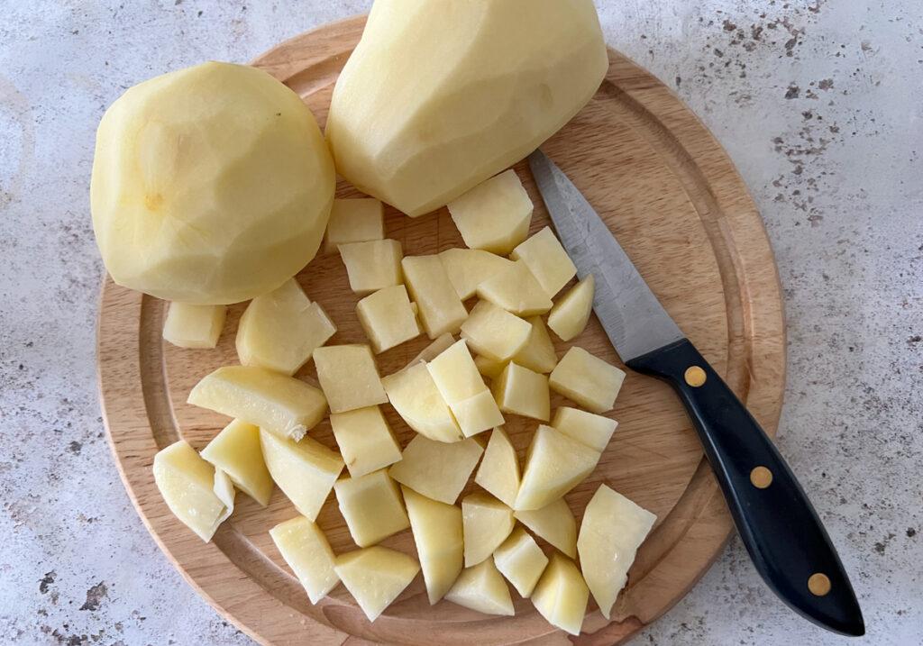 Diced raw potatoes - Cook Simply