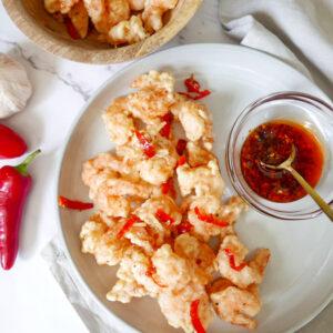 Crispy prawns with garlic and chiilli - Cook Simply