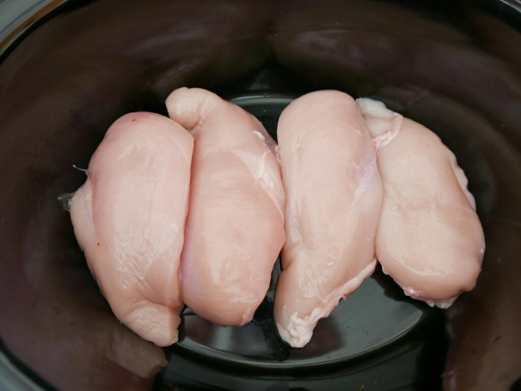 Adding chicken breasts to slow cooker - Cook Simply