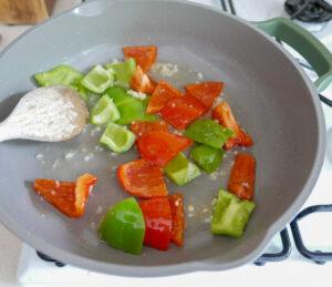 Stir frying peppers - Cook Simply