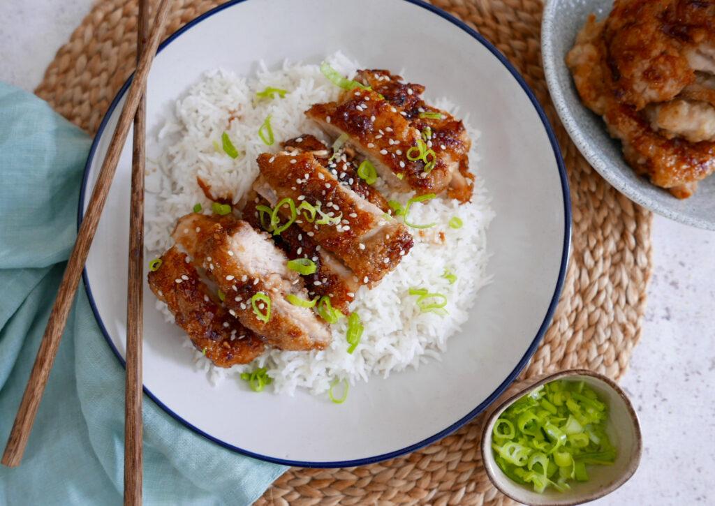 Chinese sliced chicken with rice - Cook Simply