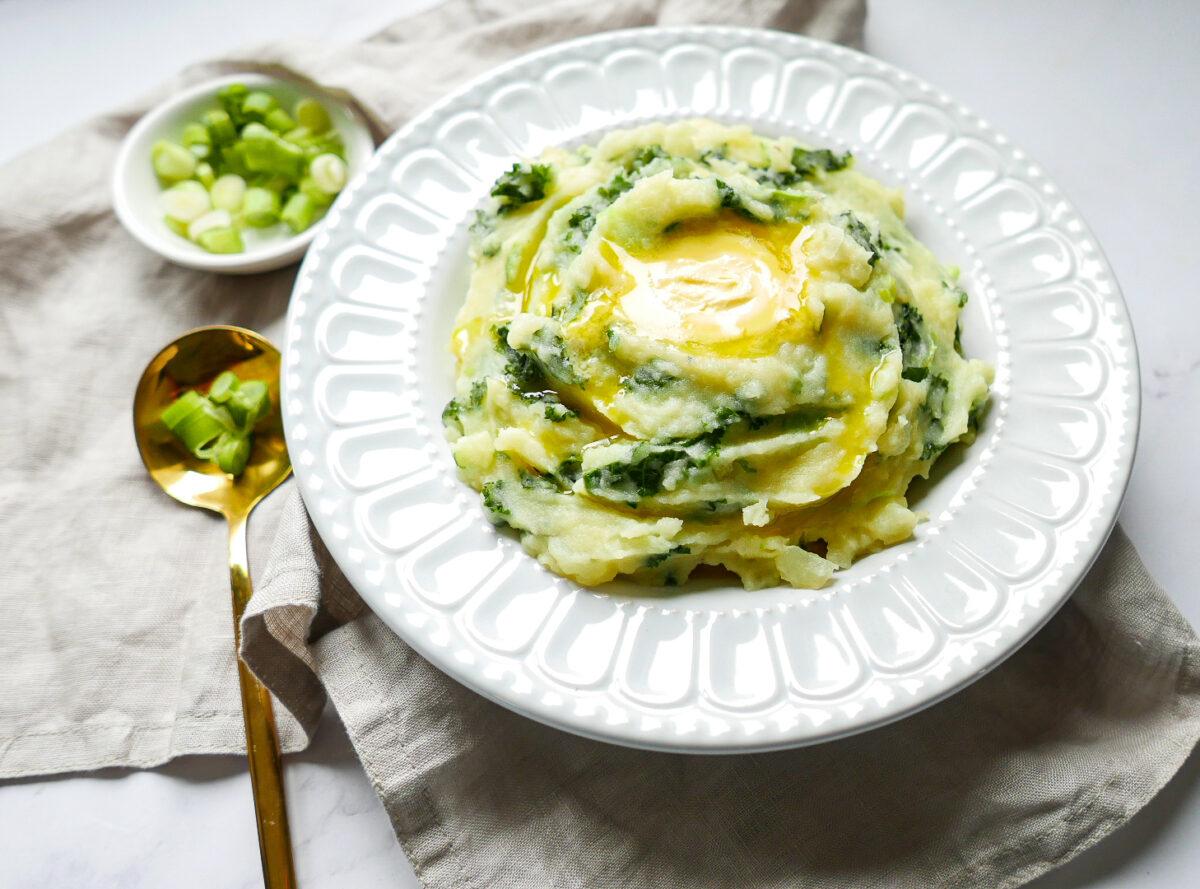 Irish mashed potatoes with cabbage and spring onions - Cook Simply