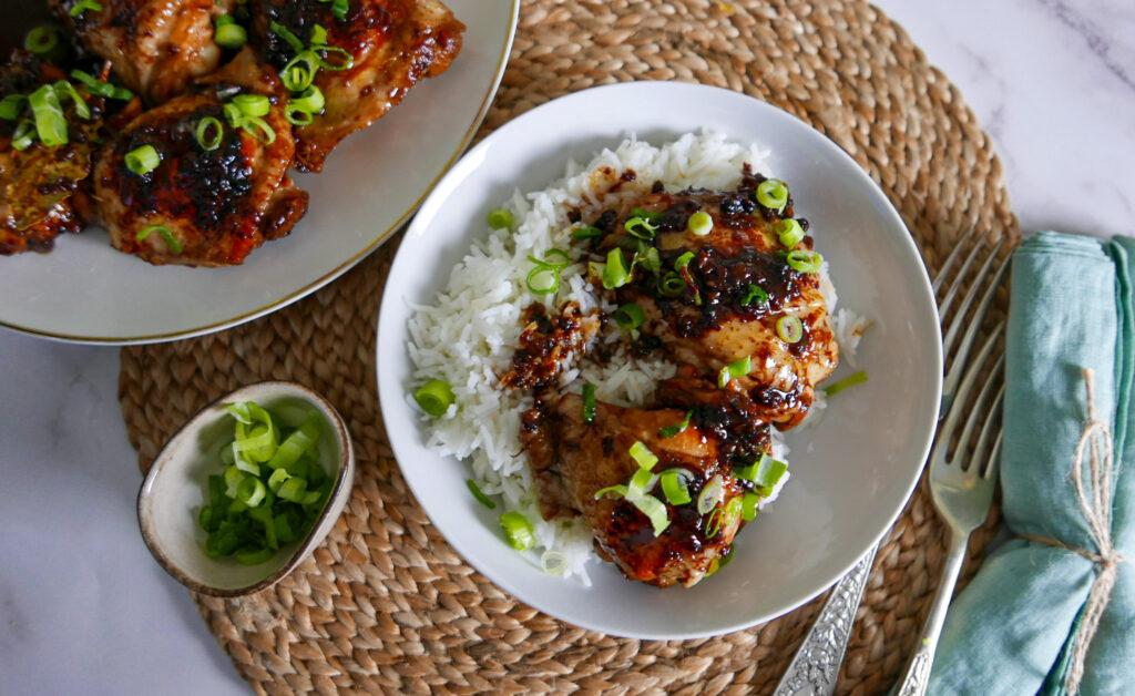 Filipino chicken adobo with rice-Cook Simply