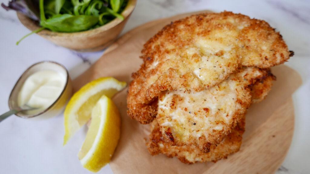 Breaded chicken escalopes-Cook Simply