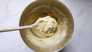 Folding in the flour to cake batter - Cook Simply